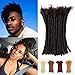 Teresa Human Hair Dreadlock Extensions Human Loc Extensions 0.8cm Width 6 Inch 20 strands Real Hair Dreadlock Extensions Loc Extensions Human Hair For Men/Women/Kids