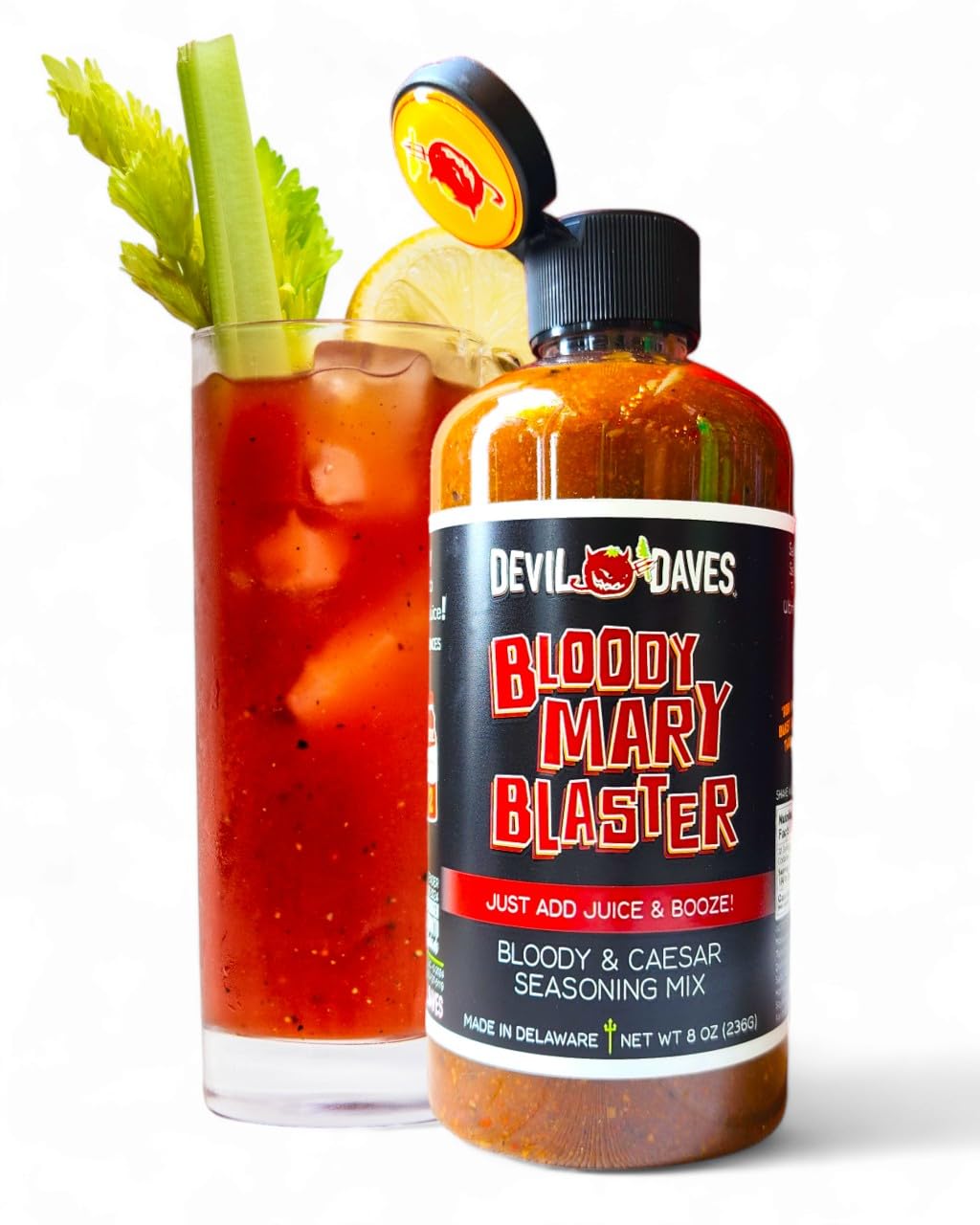 Bloody Mary Seasoning - Devil Daves Blaster | Medium Spice Concentrate, 8 Oz.