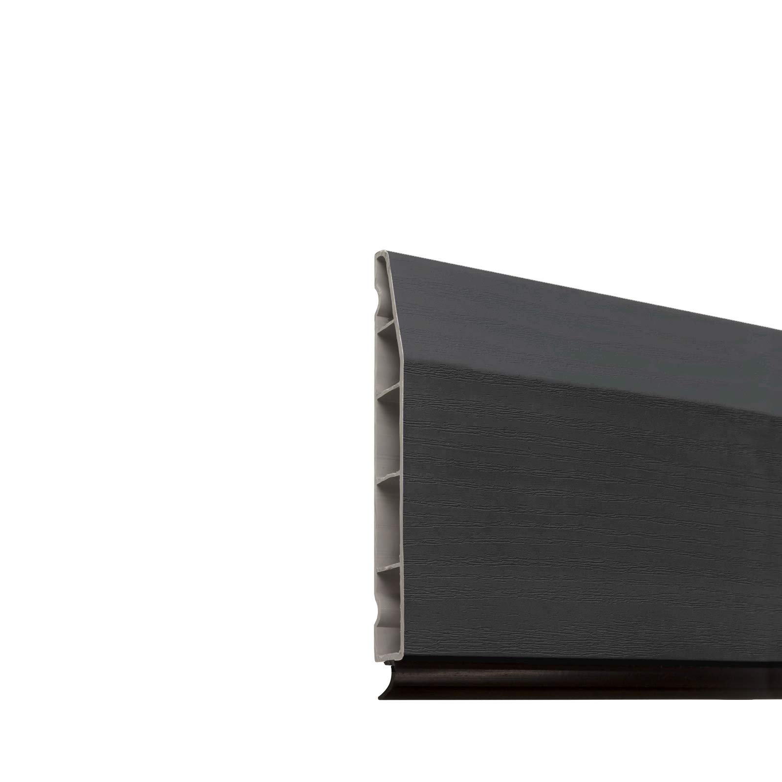 Truly Pvc Supplies Grey 100Mm Roomline Chamfered Skirting Board (5M)