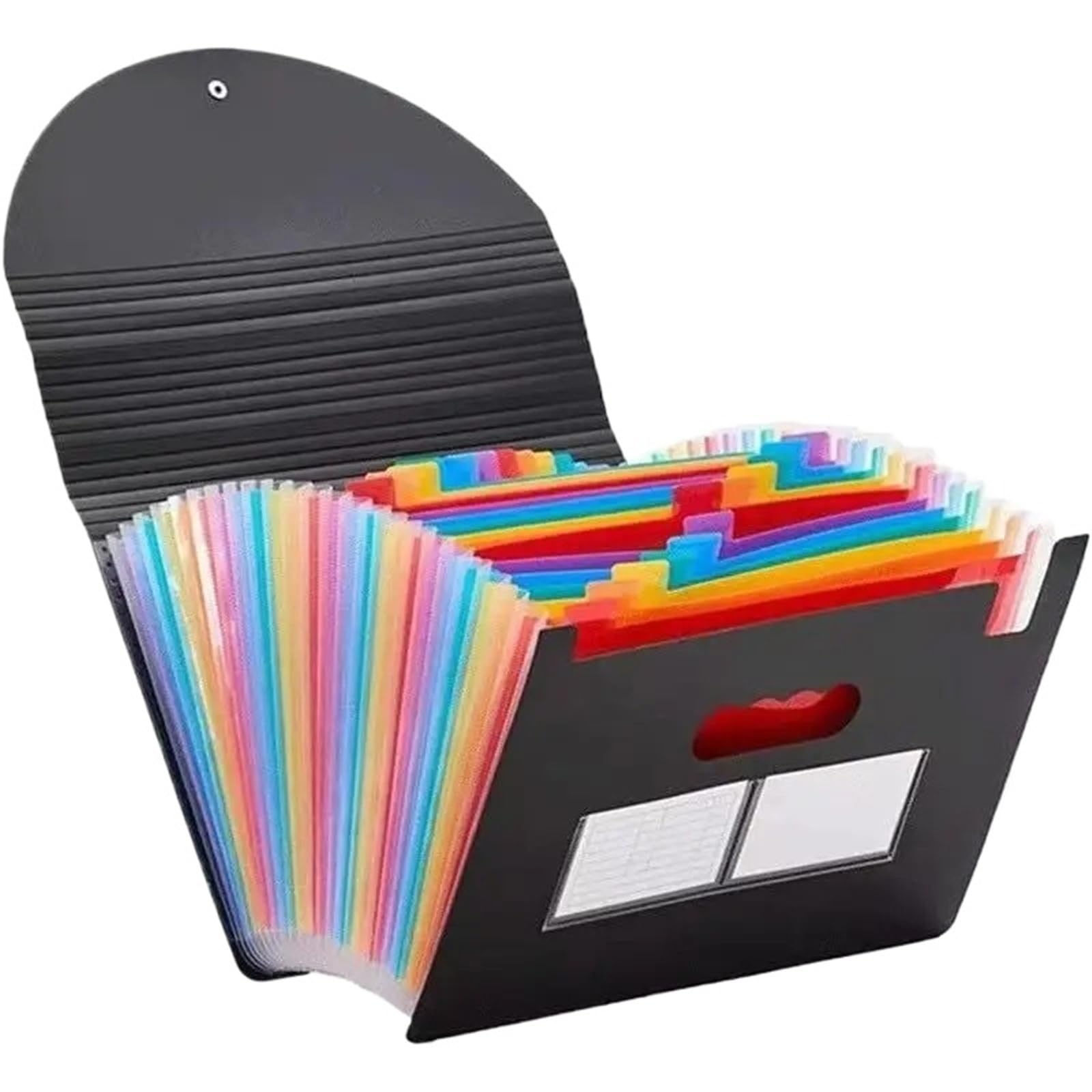 Porta Documenti Accordion File Folder Organizer | Expandable Plastic Filing Box with Colored Tabs, Portable Document Holder(1Pc 25 Pockets Mix)