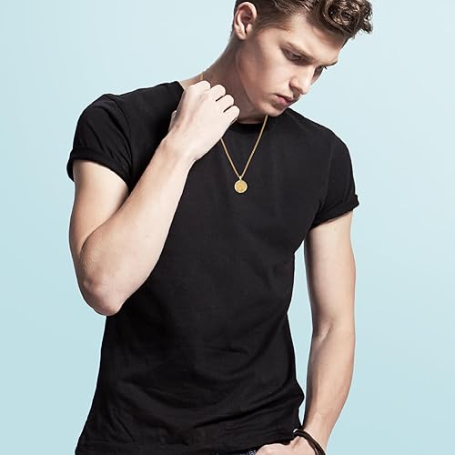 Vista 571 de Collar con colgante de plata de ley 925 con medalla de San Patrón, joyería religiosa para hombres y mujeres, con cadena de acero inoxidable 316L