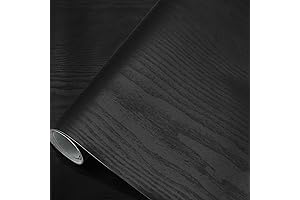 seonta Black Contact Paper for Desk Surface Protection and Decor