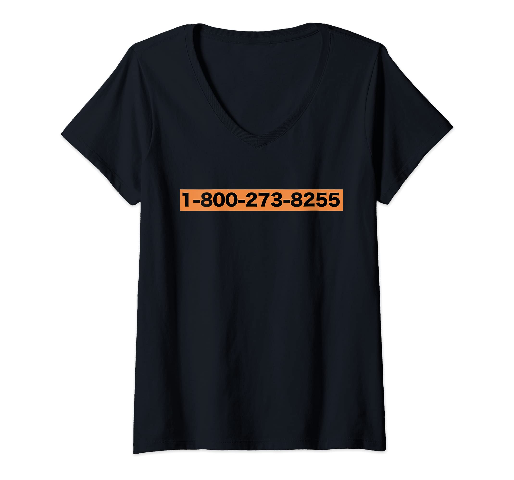 1-800-273-8255Womens 1-800-273-8255 V-Neck T-Shirt