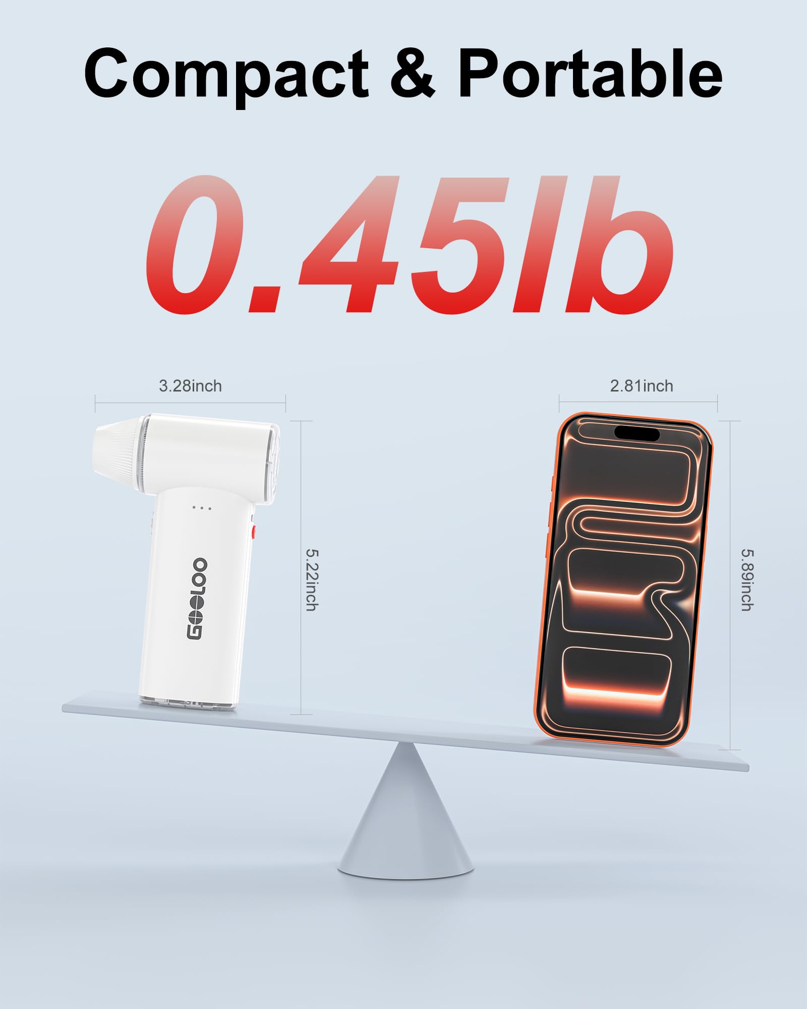GOOLOO F3, spolverino ad aria elettrica, 110.000 giri/min, 52 m/s, aria compressa super potente, velocità variabile, con ricarica rapida, mini soffiatore di polvere per computer, tastiera, casa