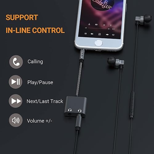 Vista 31 de Cubilux Adaptador de auriculares dual USB C, tipo C a doble divisor de audio de auriculares de 0.138 in compatible con iPhone 17/16/15, iPad Pro