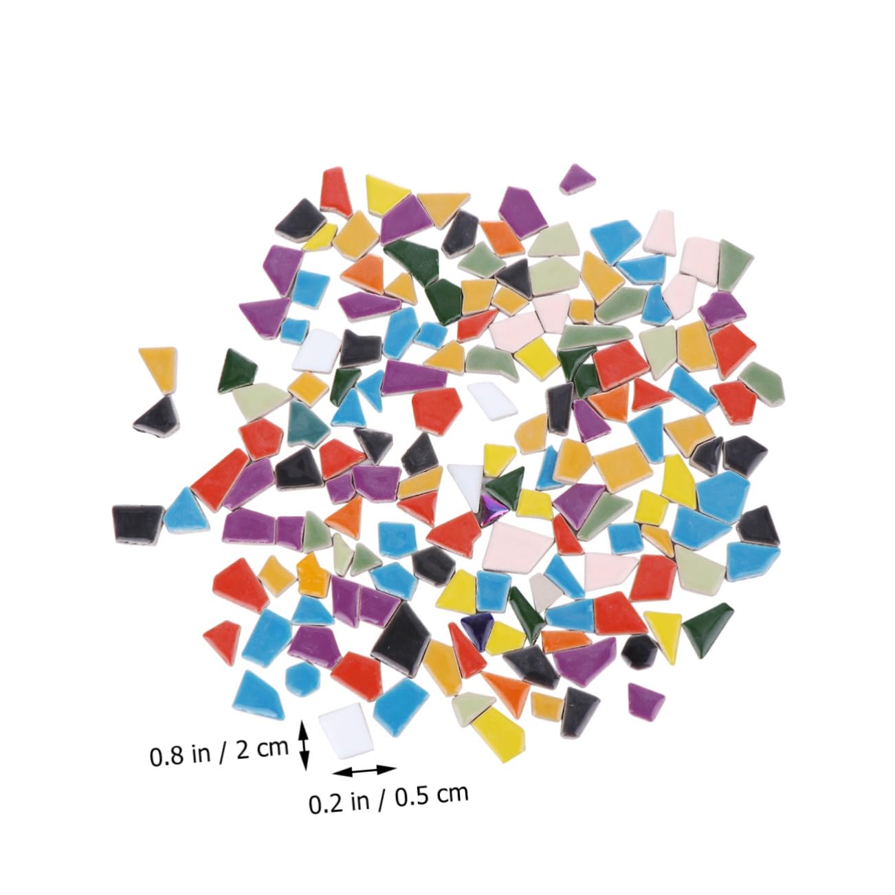 SEWACC 500g Partículas Sueltas de Mosaico de Cerámica Hechos Mano Piedra Irregular Esmaltada Purpurina Materiales para Bricolaje Mosaico Cristal de Piedra Colores Surtidos