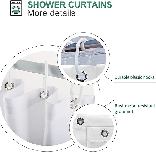 Miniatura 5 de BBIOKD Cortina de ducha de bolas de Navidad rojas, Feliz Navidad, copo de nieve, muñeco de nieve, fantasía, adornos de Año Nuevo, regalo, tela de