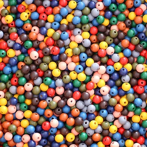 TOAOB 200 Stück Natürliche Runde Bunte Holzperlen 16mm – Set Mit Loch Für DIY Schmuck, Armbänder & Basteln