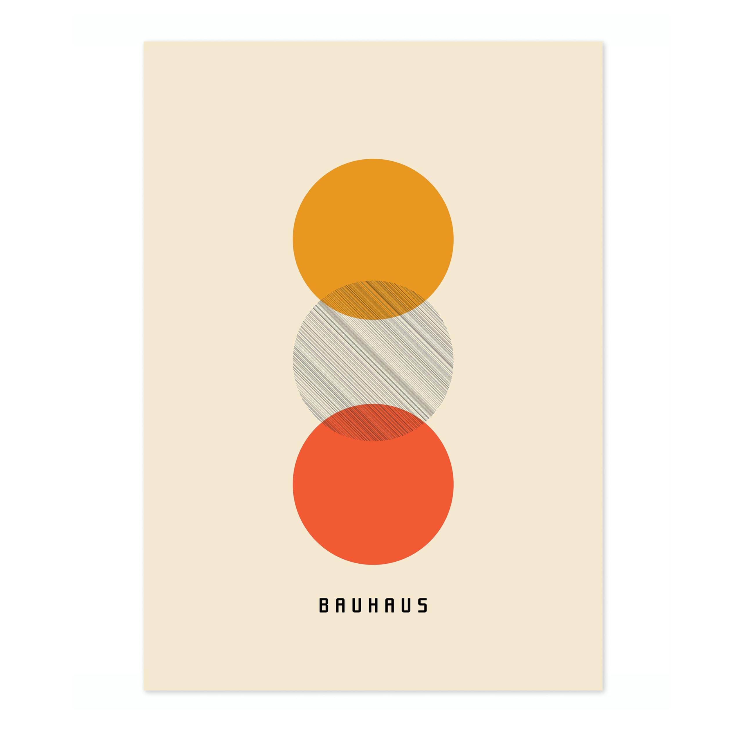 Sunset Poster, Bauhaus Print, Framed Abstract Art, Mid-Century Wall Art, Modern Home Decor, Gift Idea, Archival Matte