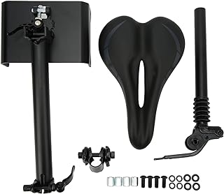 Electric Scooter Seat Saddle, Height Adjustable Seat Saddle for Segway Ninebot F20 F25 F30 F40 Electric Kick Scooter, Comfortable and Shock Absorbing Electric Scooter Saddle