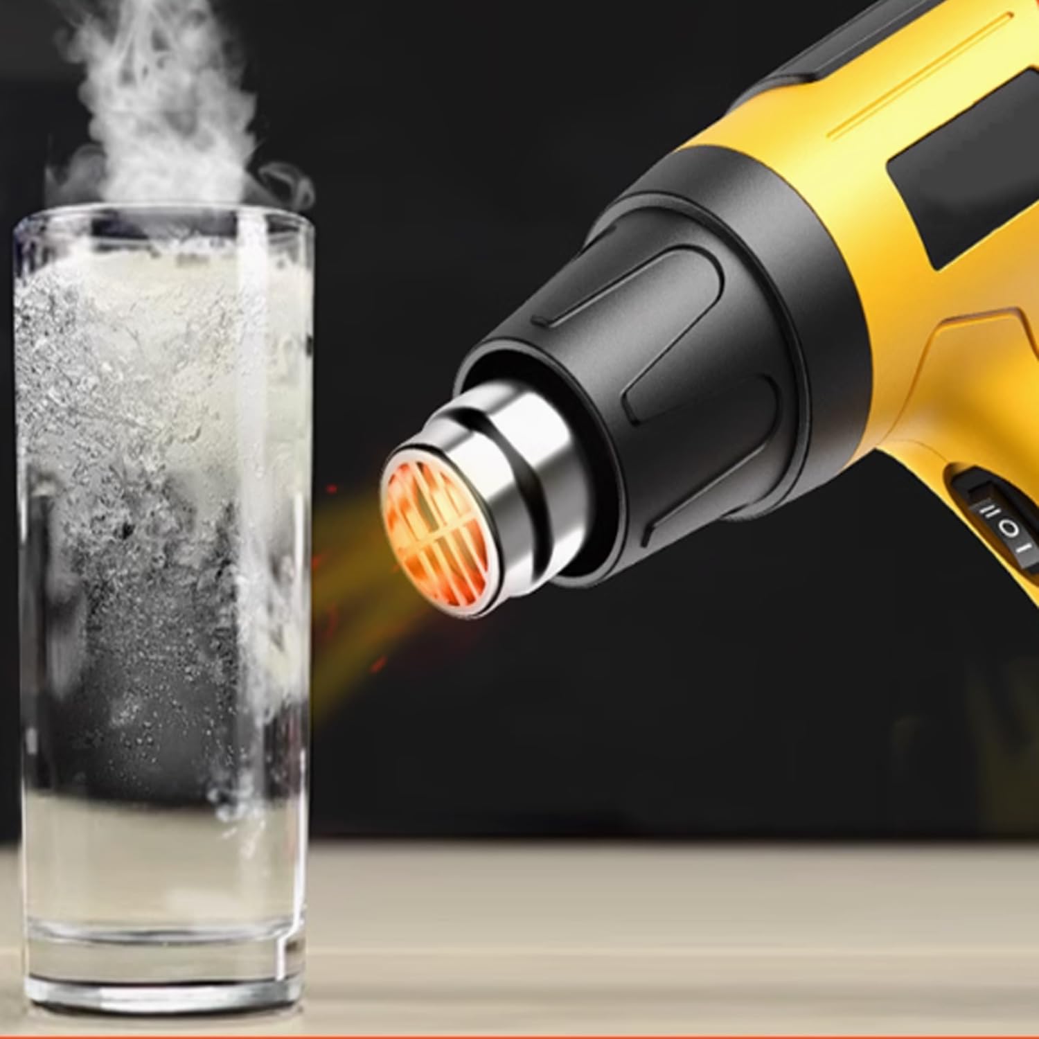 Pistolet thermique, kit de pistolet à air chaud robuste 2800 W, avec étui de transport, contrôle de température variable 140 ℉-1112 ℉ (60 ℃ - 600 ℃), avec 4 buses pour l'artisanat, PVC rétractable