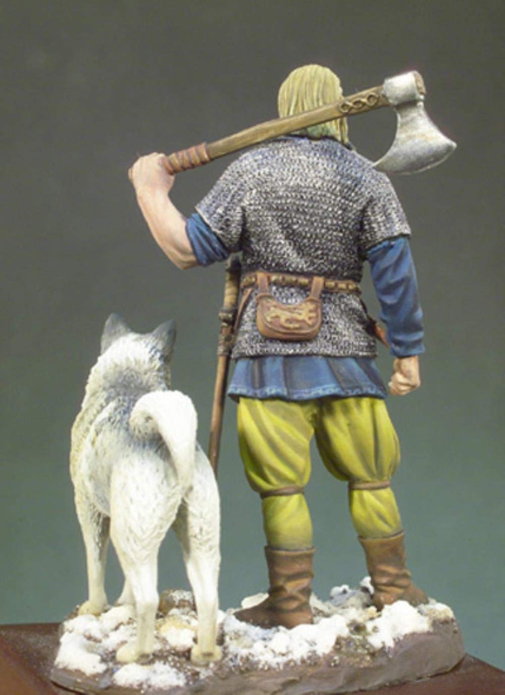 XINGCHANG Ensamblaje Escala Sin Pintar 1/32 54Mm Viking Warlord con Perro 54Mm Kit De Miniatura De Modelo De Resina De Juguete Histórico