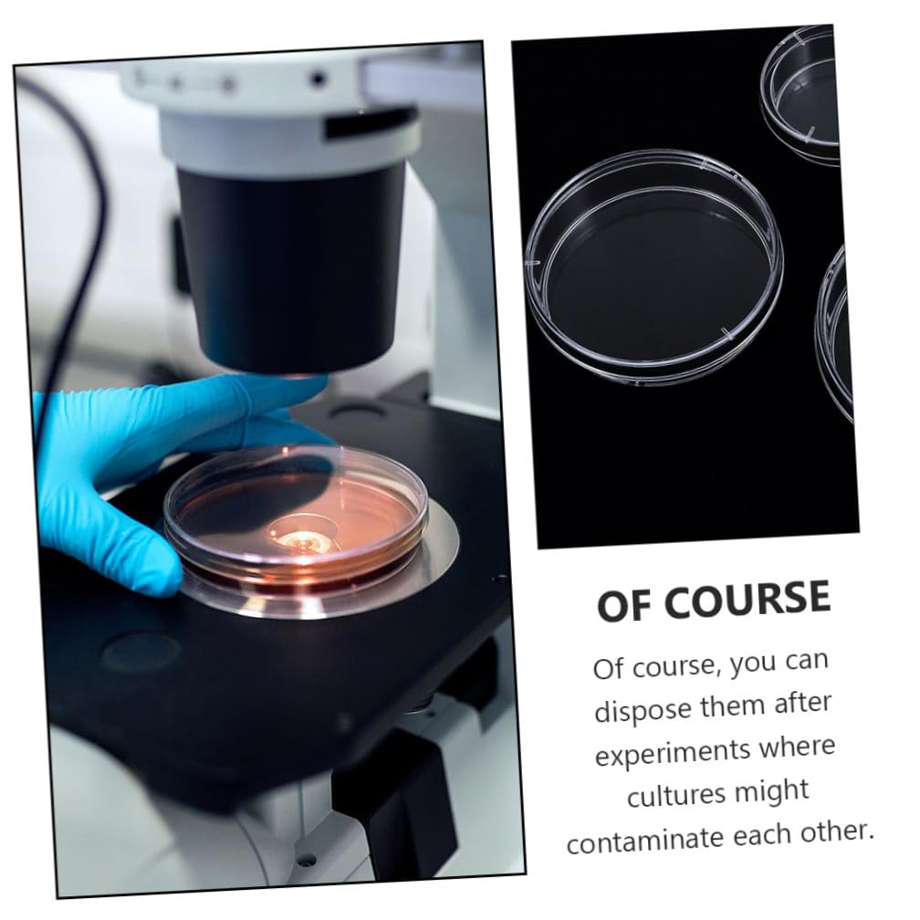 STOBAZA 30Pcs Set Plastic Petri Dish Set for Experiments Culture Dishes with Lids for Biology and Microbiology Research