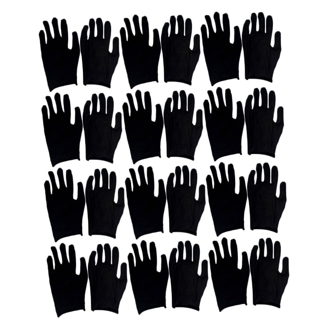 SOESFOUFU 12 Pairs Thickened Cotton Gloves Bbq Work Gloves Long Cotton Hand Black