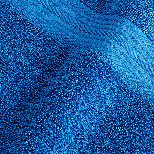 Image of Amazon Brand - Solimo 100% Cotton Bath Towel, 500 GSM (Iris Blue)