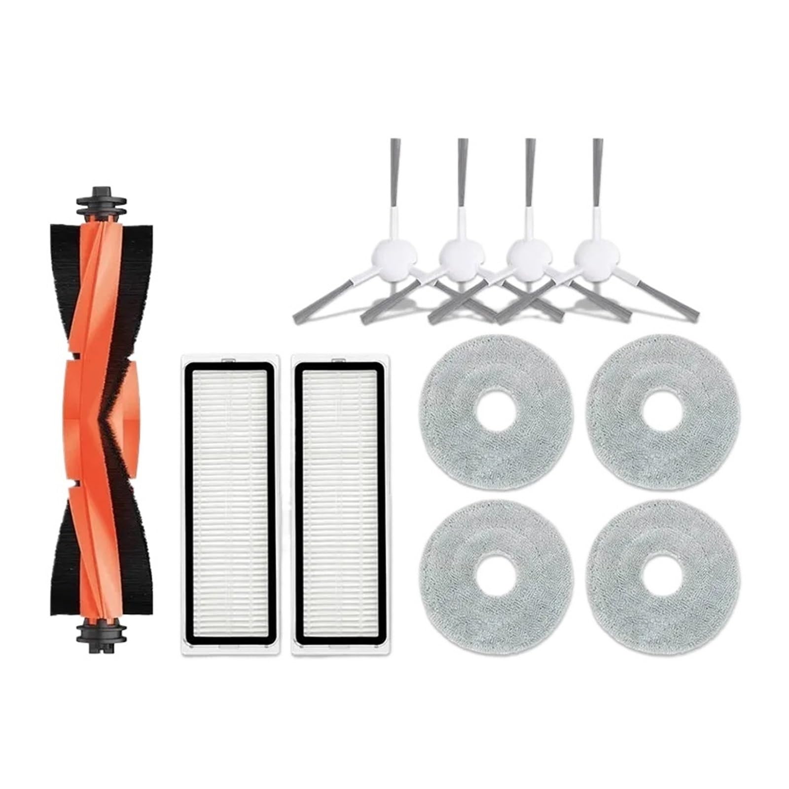 PORRSYDCD Main Brush Side Brush Hepa Filter Mop Rag Cloth Replacement Spare Parts，Compatible With Xiaomi S10+ / S10 Plus Robot Vacuum Accessories(Combination Pack 1)
