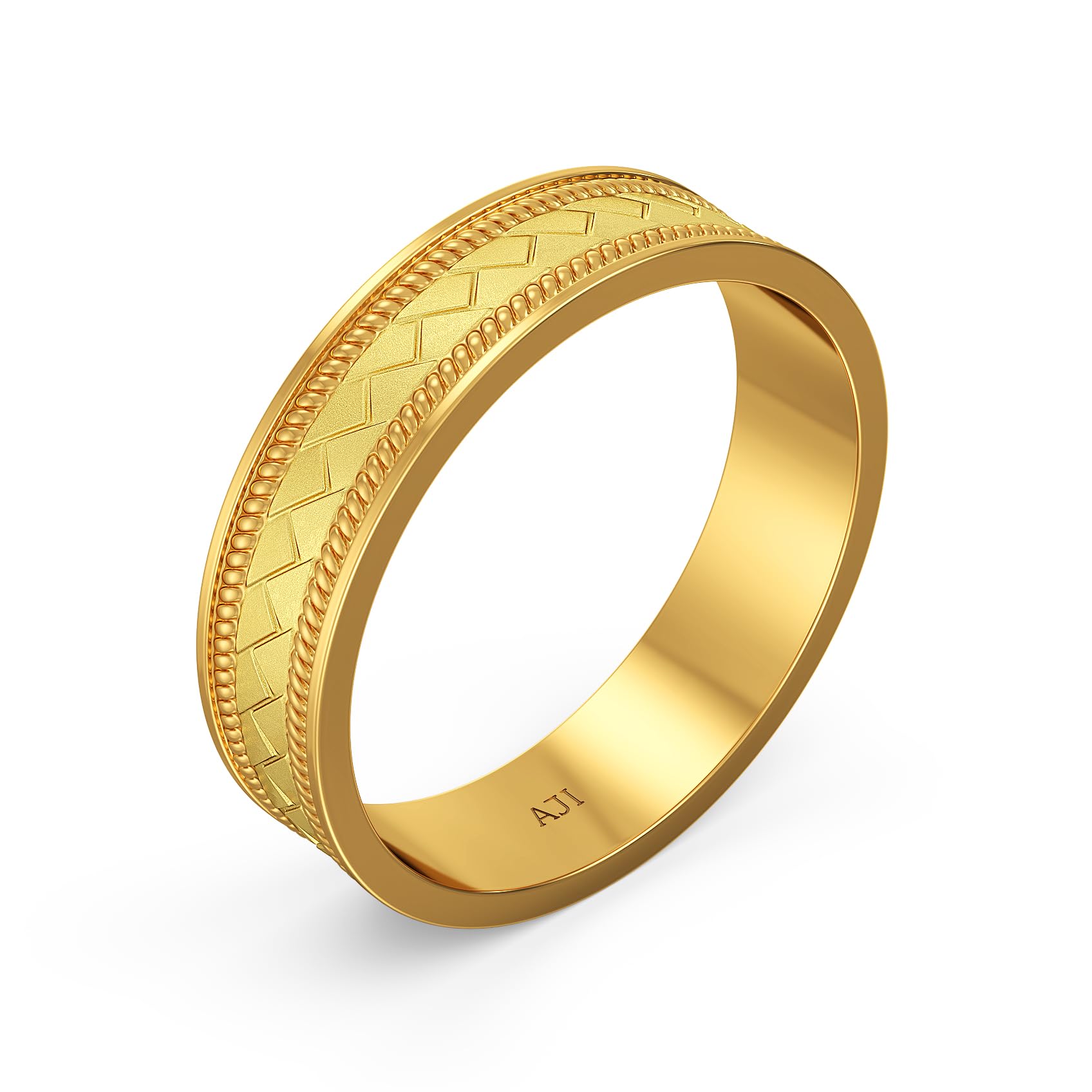 22K (916) Purity Eternal Gold Radiant Ring For Men-image-8