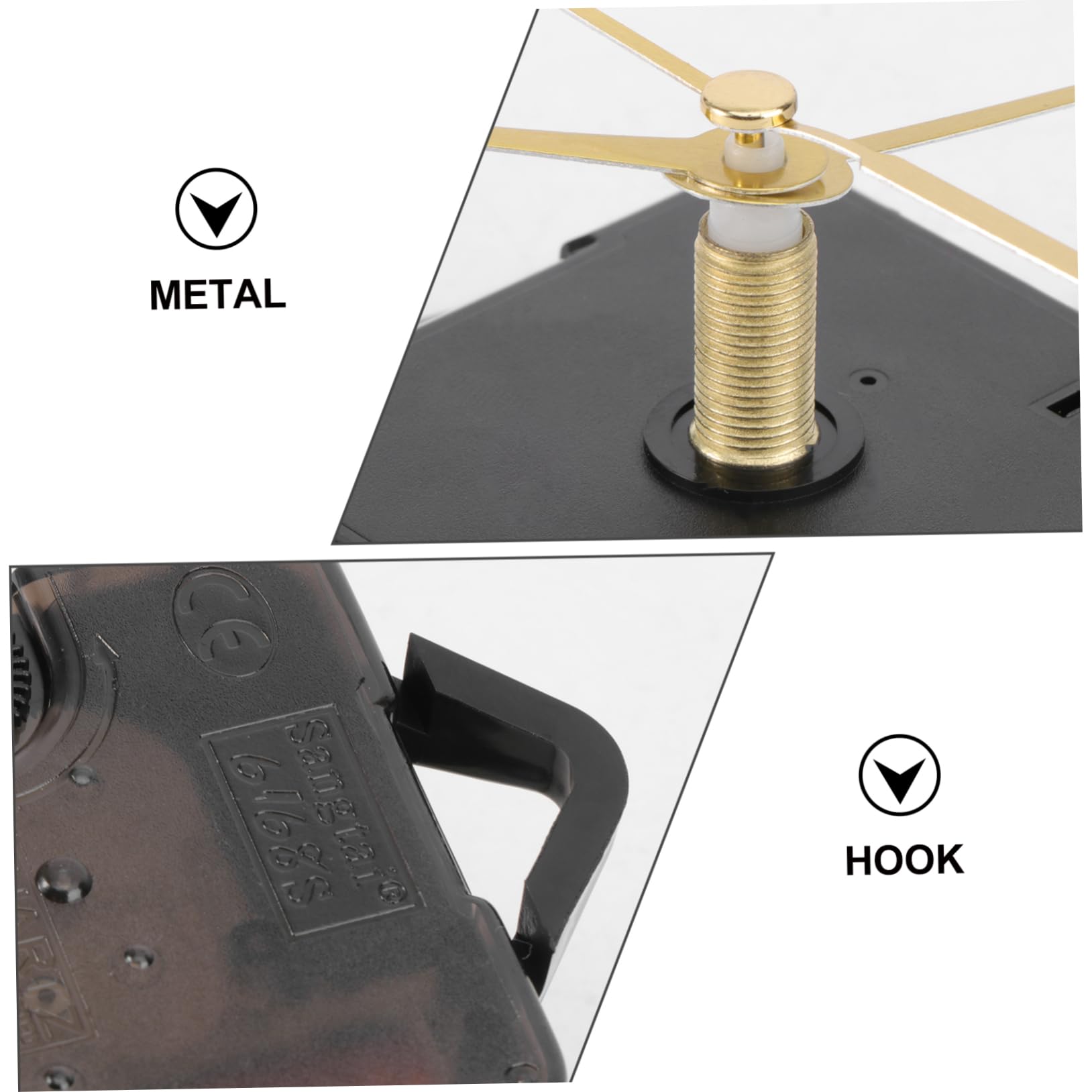 Housoutil Kit De 10 Mécanismes D'horloge Murale Silencieux pour Remplacement D'horloge Murale Pièces De Réparation Ensemble De Mécanismes D'horloge