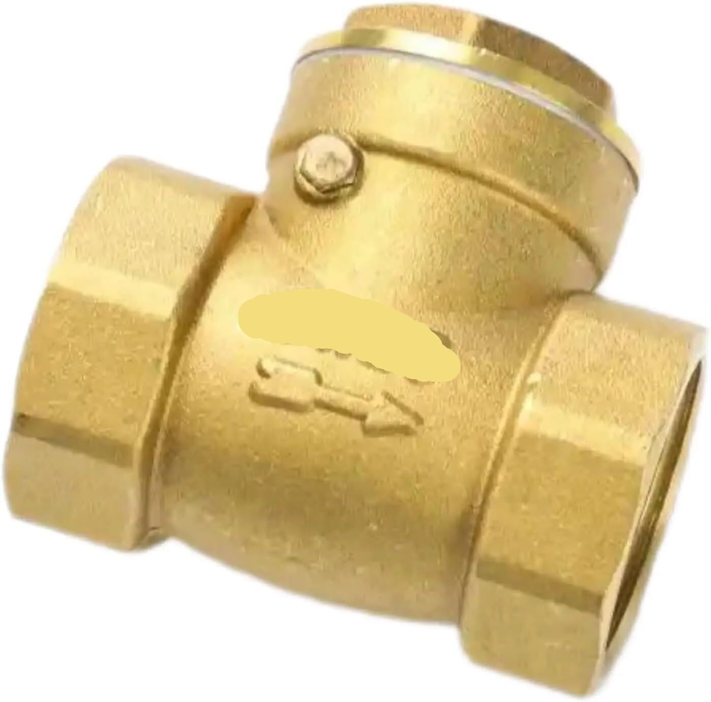Válvula de retención oscilante de latón de 2 Pulgadas - Rosca Hembra - Válvula antirretorno for Agua, petróleo y Gas - Instalación Horizontal