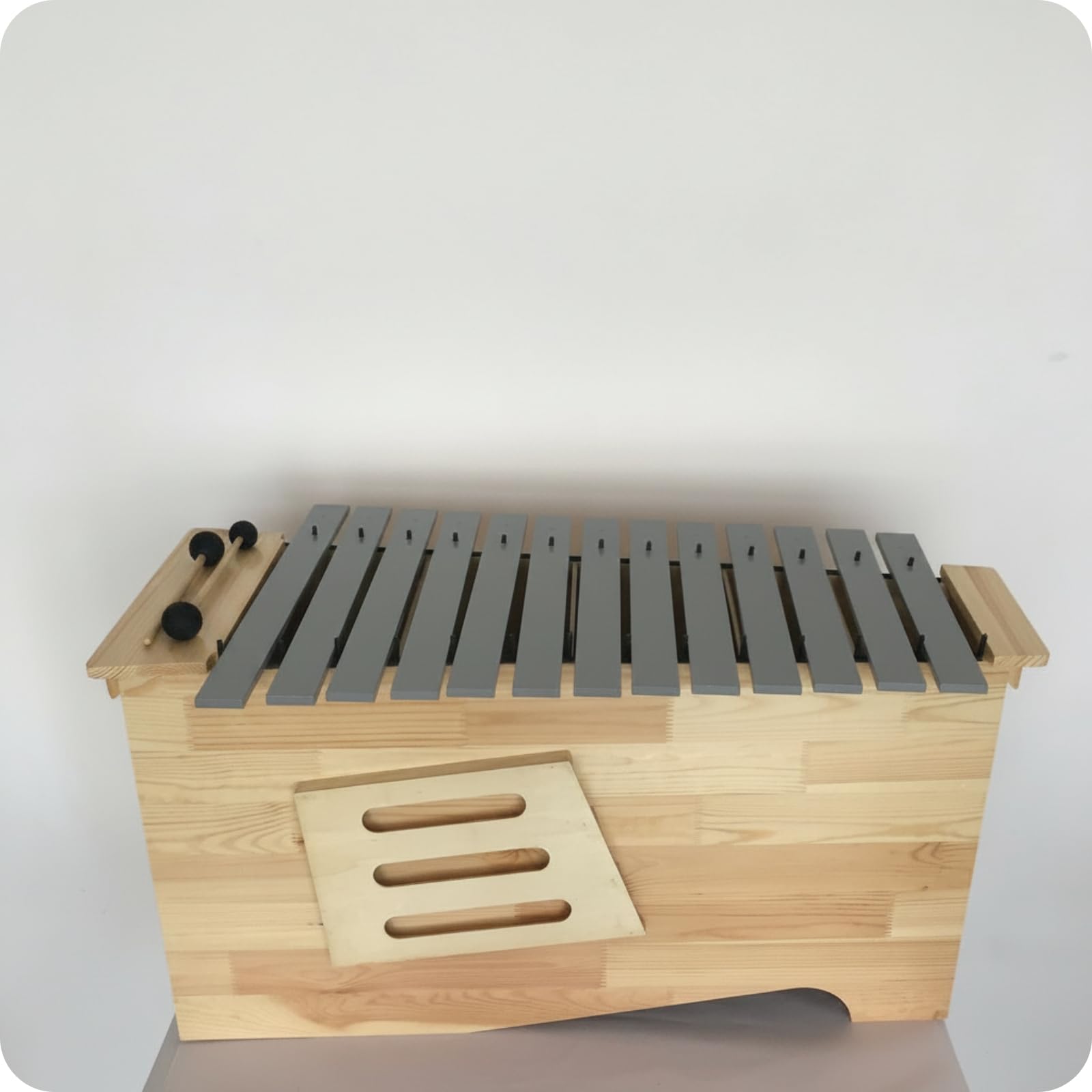 Xilofono 13 Note Corpo in Legno di Pino Strumento Musicale Struttura Resistente, Xilofono Con Risonanza Media