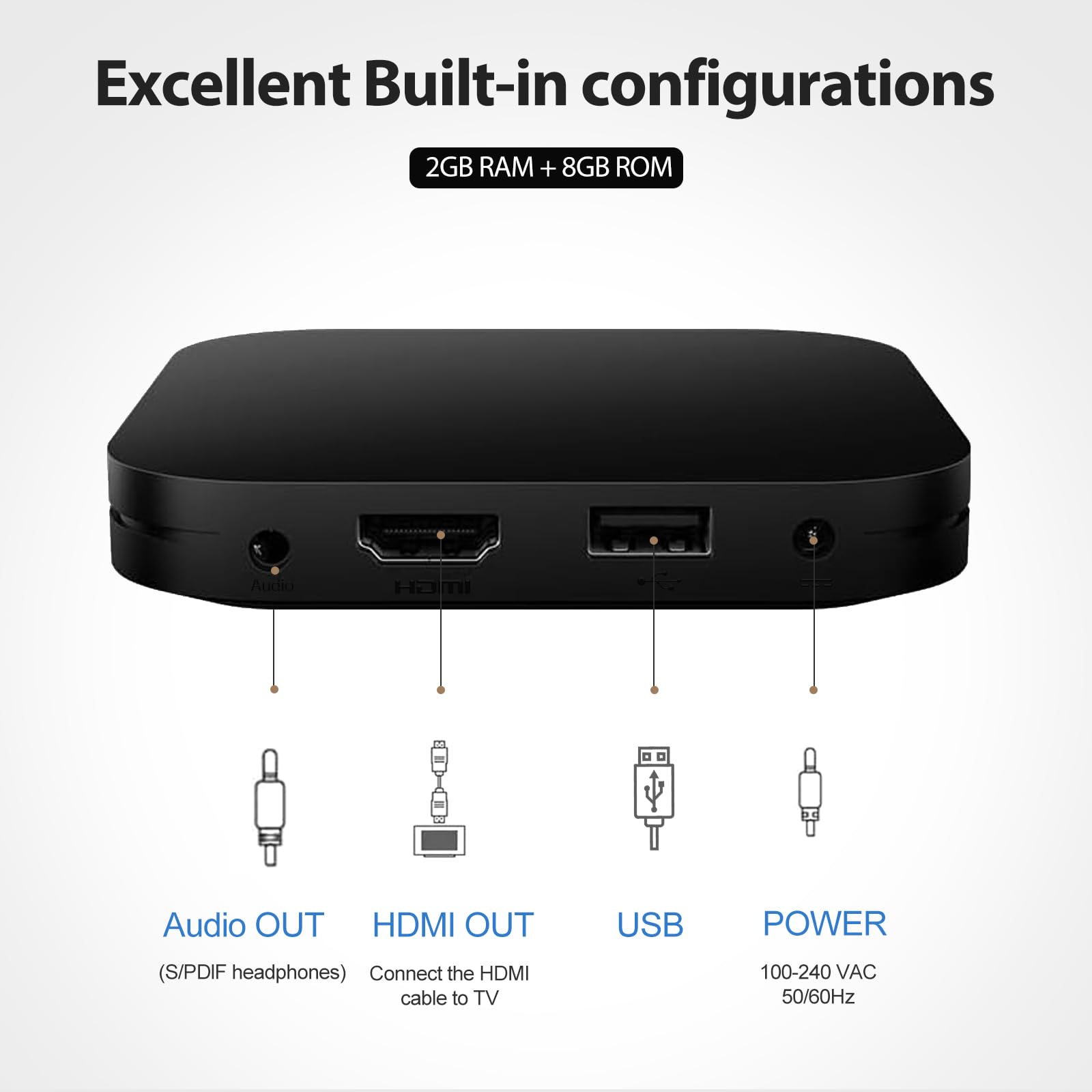 Xiaomi TV Box S 2nd Gen 4K Android Streaming Box | Chromecast & Bluetooth 5.2 | Dual Wi-FI | 2GB RAM+8GB ROM | Mijia Smart TV Box with IR Remote for 4K TVs Image du produit 2