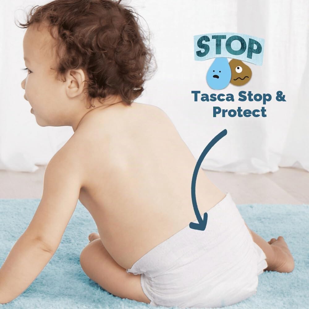 Pampers Premium Protection Taglia 7, Pannolini x128, 15kg+, Doppia protezione per la pelle e contro le perdite, confezione 1 mese