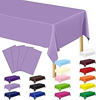 Vista 103 de QZYL 4 manteles de picnic con fundas de banco, manteles de plástico negro, 54 x 108 pulgadas, fundas rectangulares desechables impermeables
