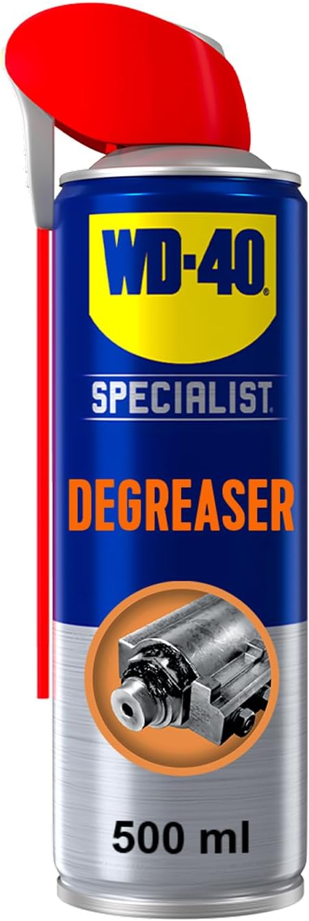 WD-40 Specialist Degreaser Spray 500ml, Fast Acting Grease Remover & Surface Cleaner, including Alloy Wheel Cleaner, Engine Degreaser, No Residue Formula, Smart Straw