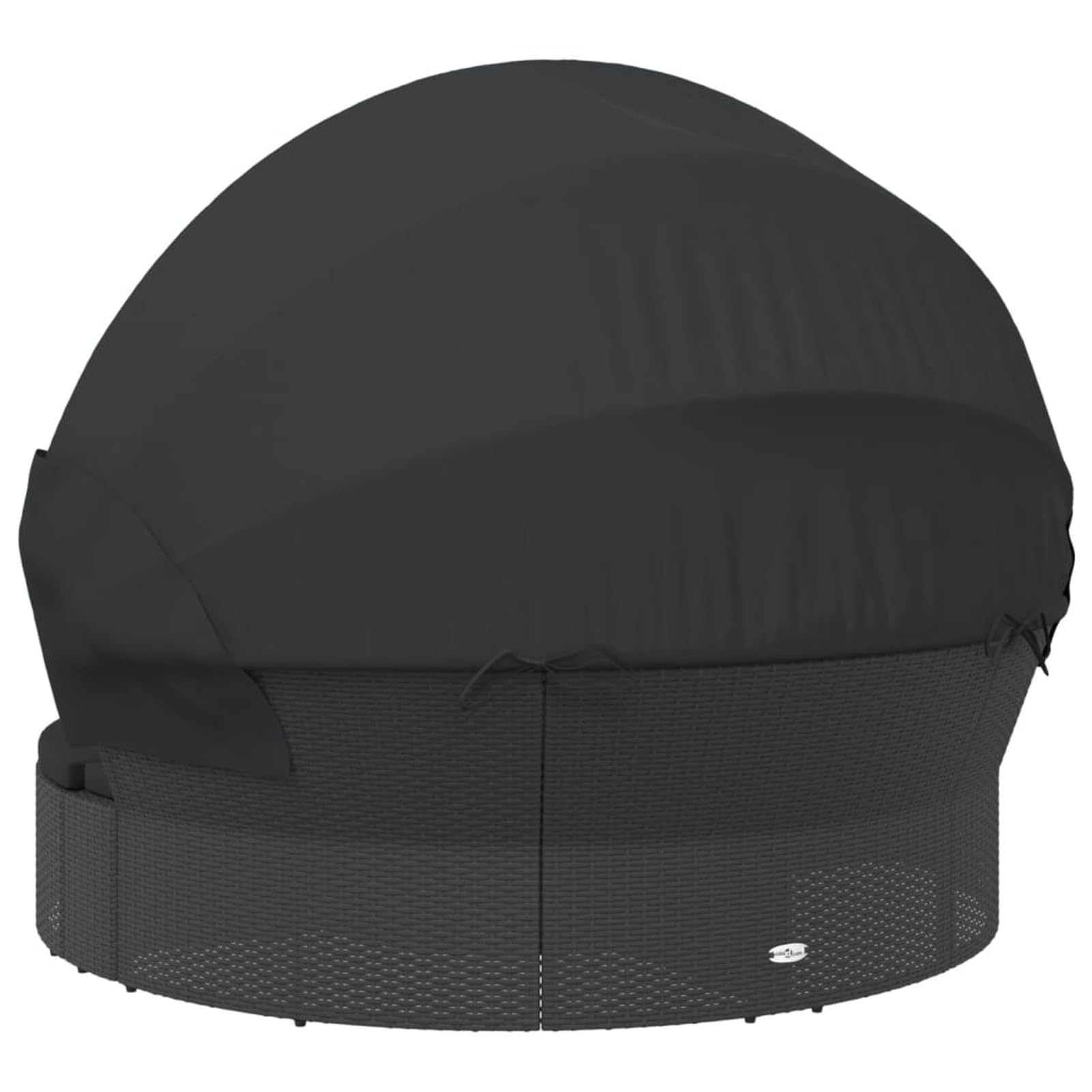 Homgoday Lit de Repos d'extérieur avec Auvent et Coussins Résine Tressée, Bain de Soleil de Jardin, Lit de Camping pour Plage, Extérieur, Balcon, Terrasse C
