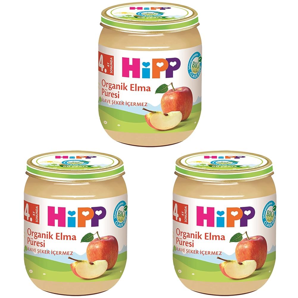 Hipp Organik Elma Püresi 125 Gr 1 Paket(1 X 125 G) 3lü paket