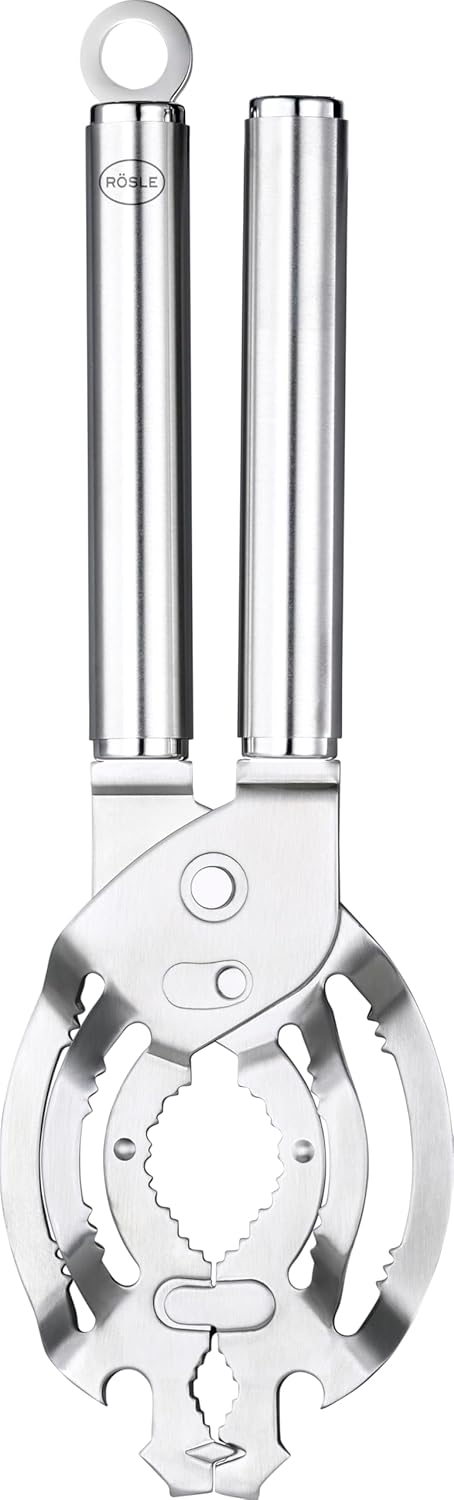 RÖSLE Stainless Steel Screw Jars Bottle Opener Bottle Opener with Hanging Loop Silver