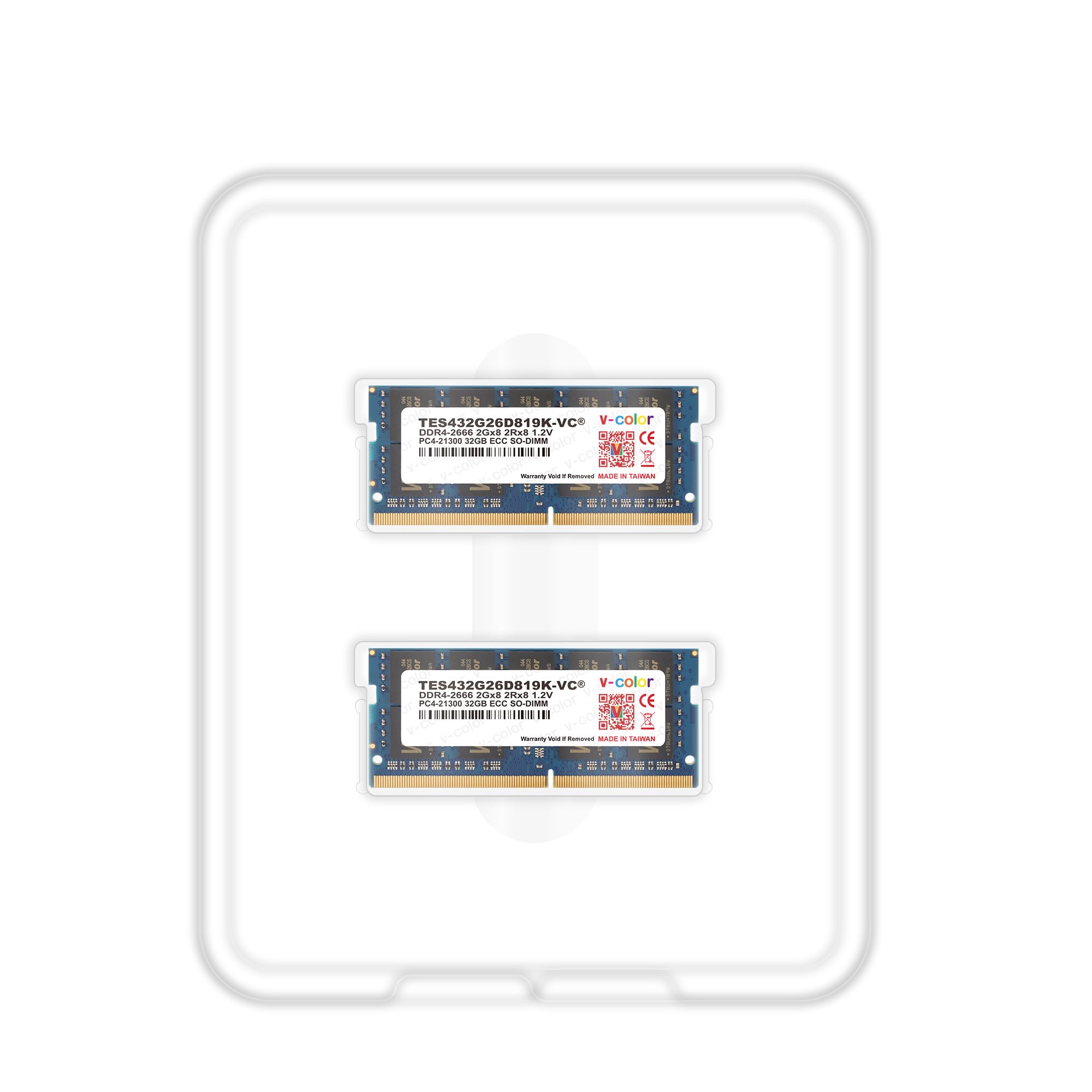 v-Color 64GB (2 x 32GB) ECC SO-DIMM DDR4 2666MHz (PC4-21300) 2Rx8