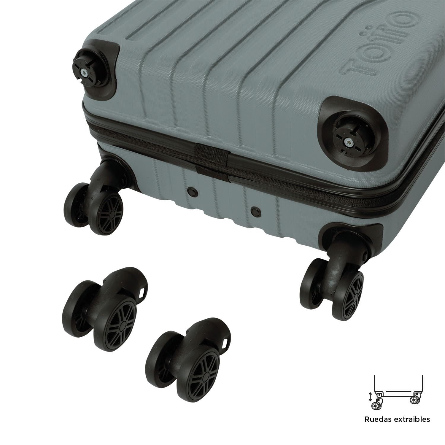 TOTTO - Maleta Trolley Cabina, Modelo Nomad, 39 x 56 x 21 cm, Capacidad 31 L, Resistencia a Impactos, Ruedas 360º Extraíbles, Manija Telescópica, Correas Internas, Candado TSA, Estampado Monument