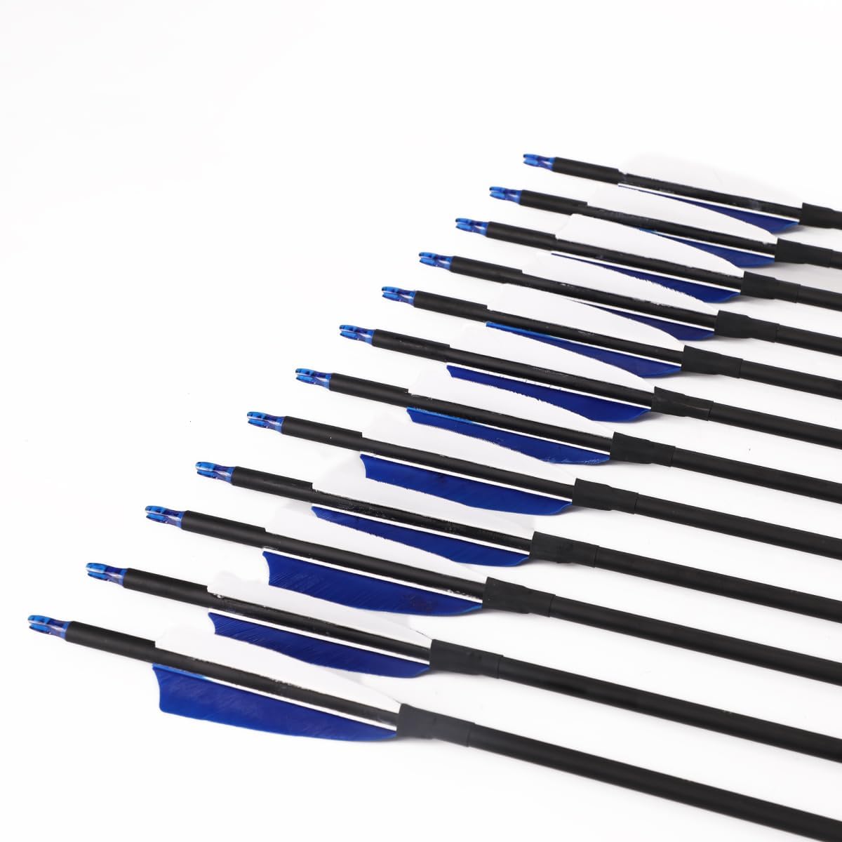 SHARROW 30" Freccia in Carbonio Spine 500 Frecce da per Arco Frecce Carbonio Frecce Tiro con Arco con 4" Piume Naturali Frecce per Arco Ricurvo Arco Compound