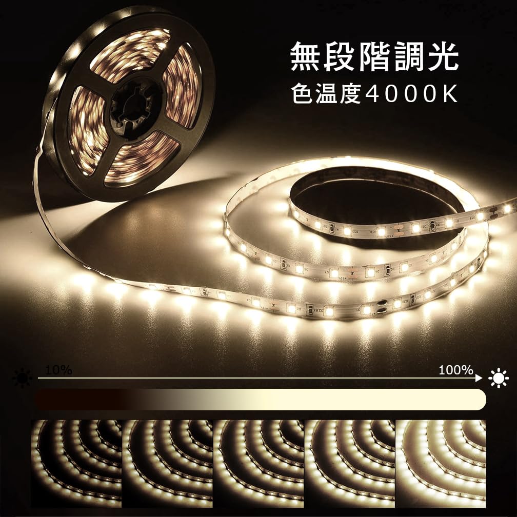 Amazon.co.jp: JOMTTW LEDテープライト ストリップ ライト