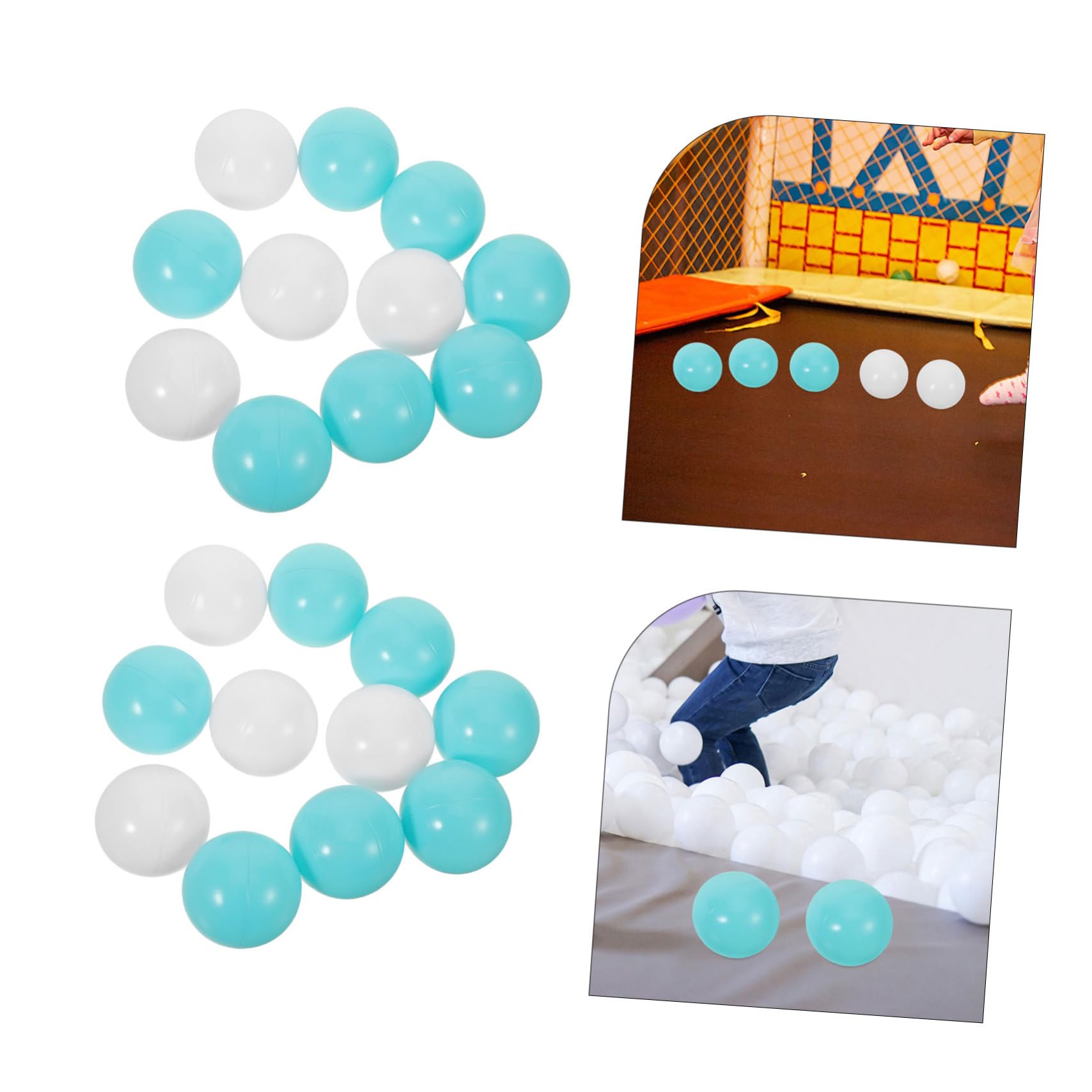 Bolas para Piscina Infantil 100 Piezas de Plástico Verde y Blanco