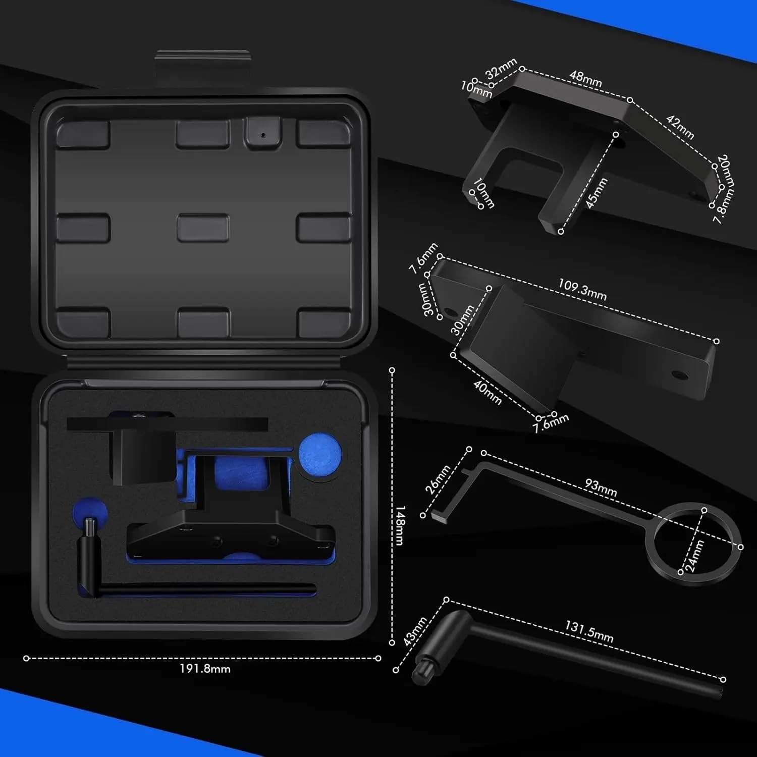 Kit Calado Distribucion Compatible con Citroen para Berlingo para C1 C3 para Aircross Kit Herramientas para Árbol Levas Cadena Distribución Motor Coche 0109-2B(Black)