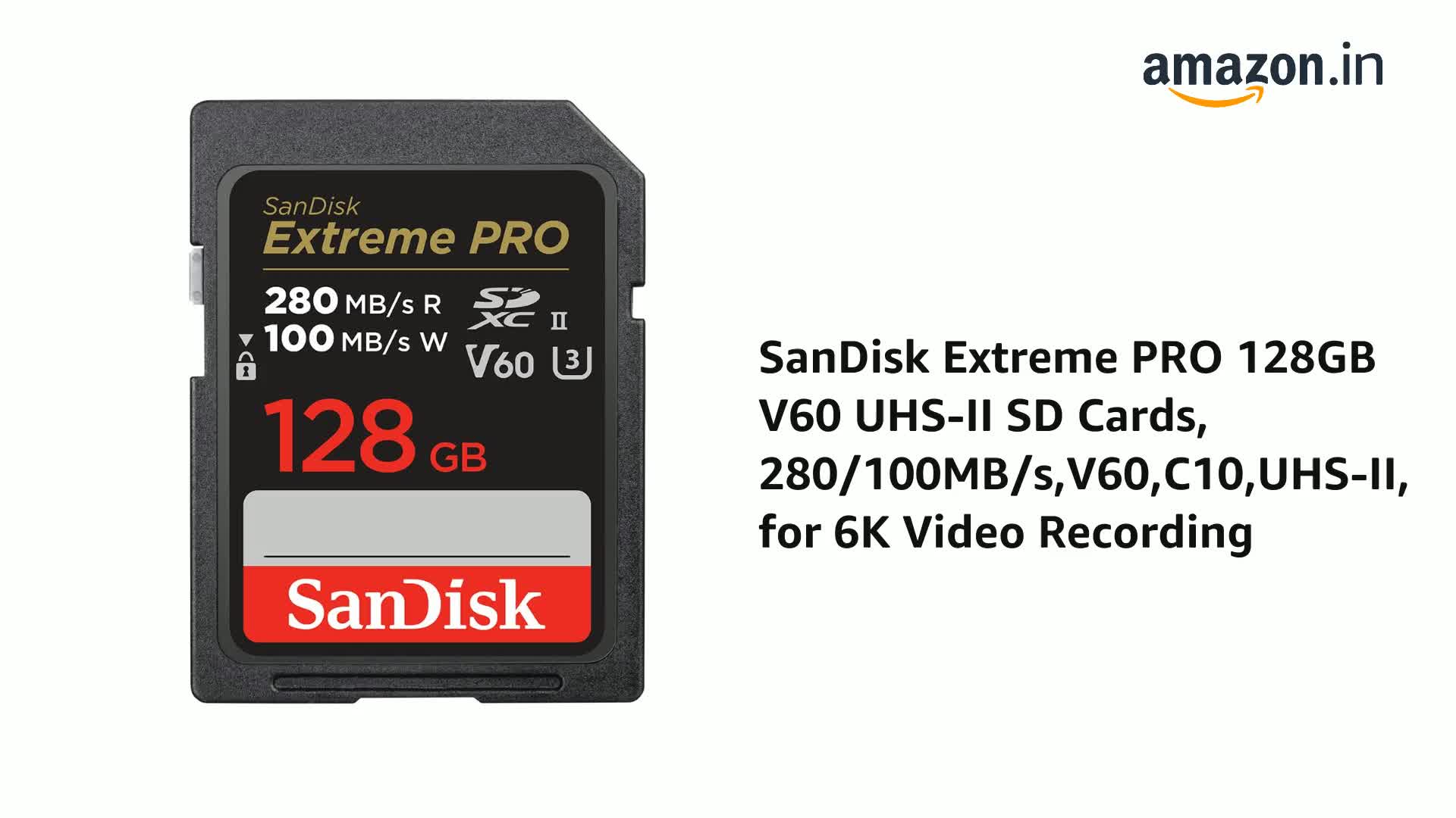 SanDisk Extreme PRO 128GB UHS-II SD Card