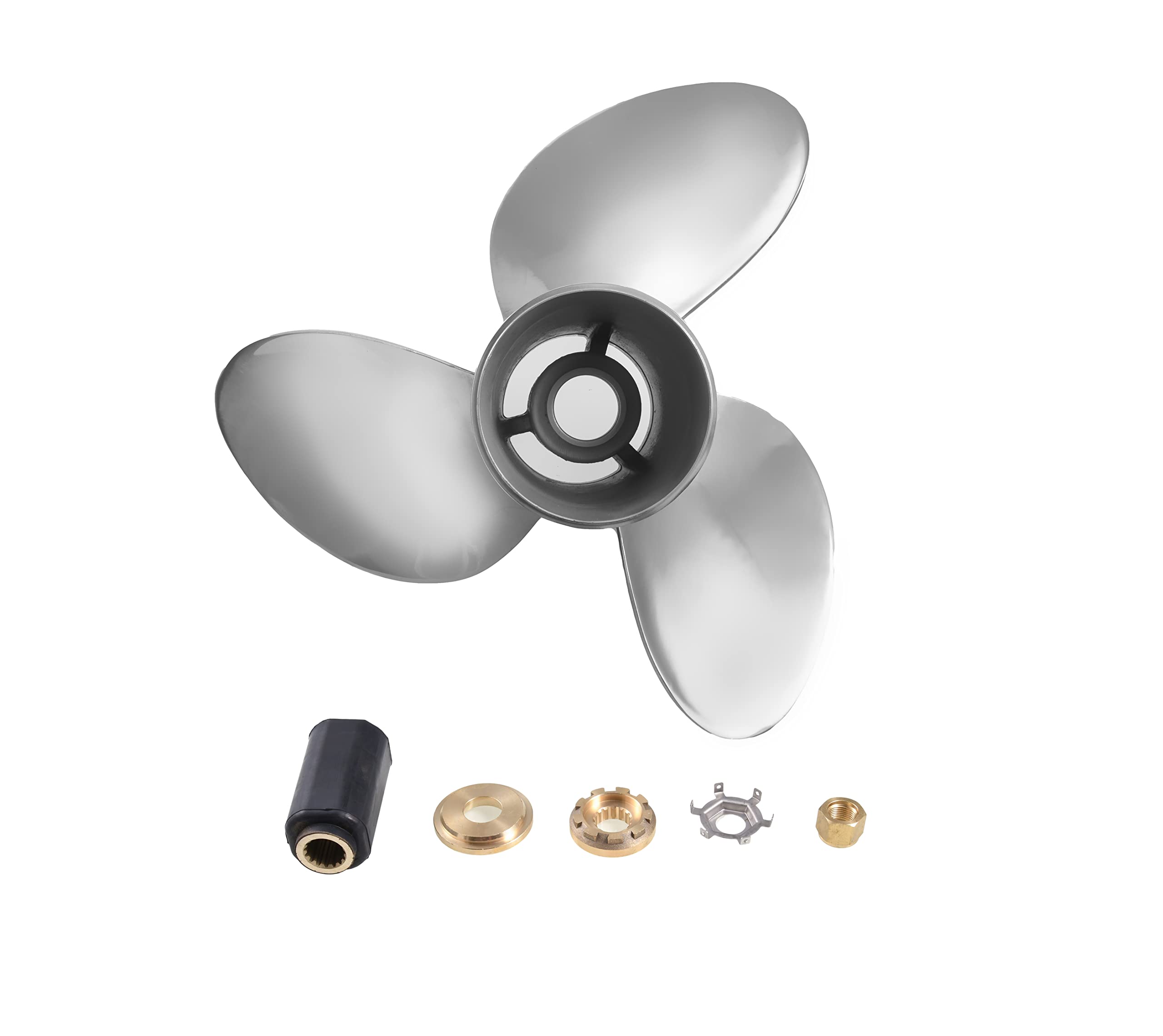 Buy FLISH Propeller OEM Stainless Steel Outboard Propeller fit Brp Johnson,Evinrude,Omc Stern