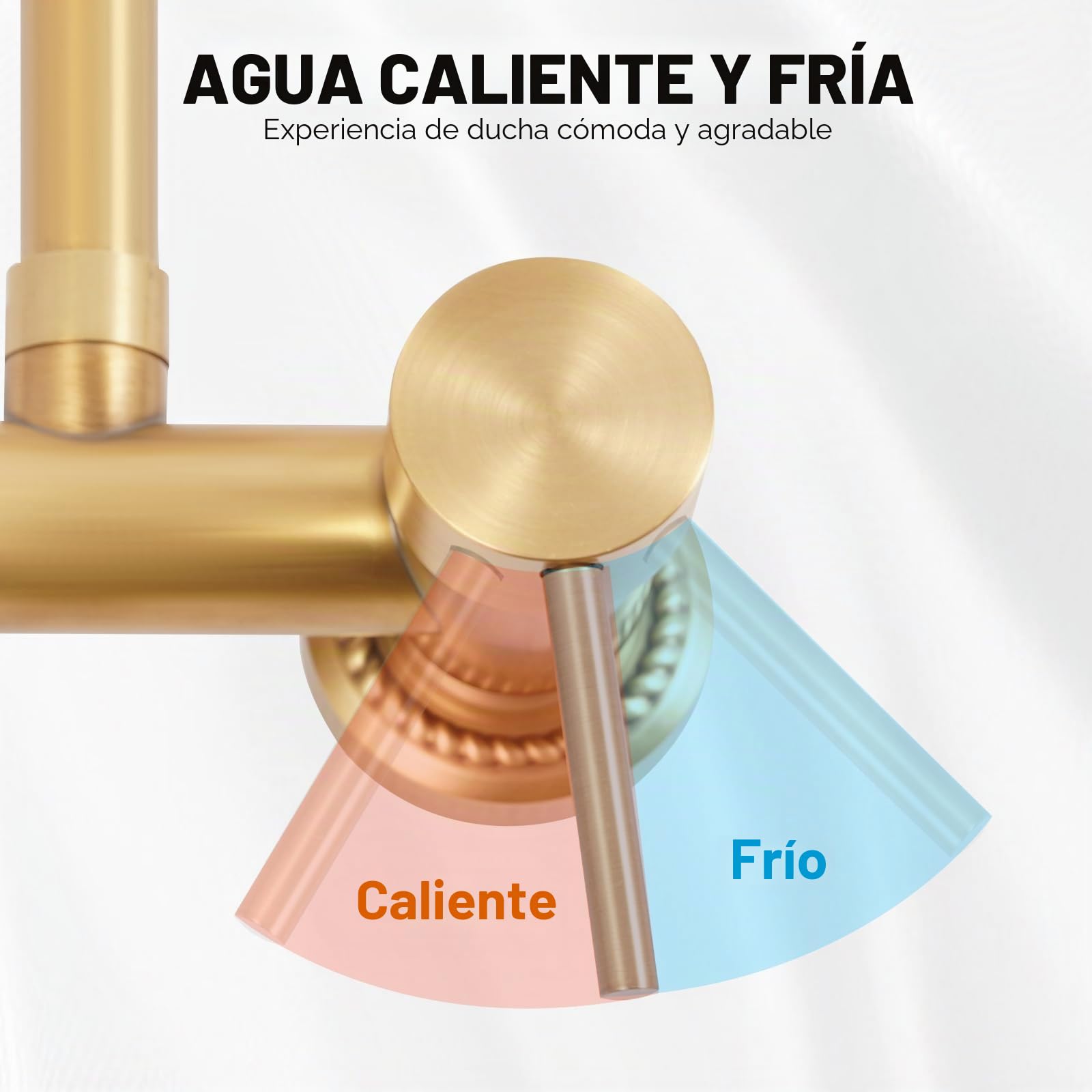 Conjunto de ducha de latón, sistema de ducha, juego de ducha dorado vintage con ducha de lluvia y salida de ducha manual