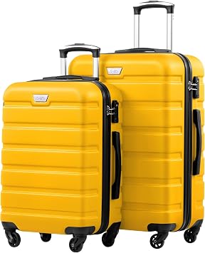 COOLIFE 3 Piece Luggage Set for Family Travel, M+L+XL, ABS+PC