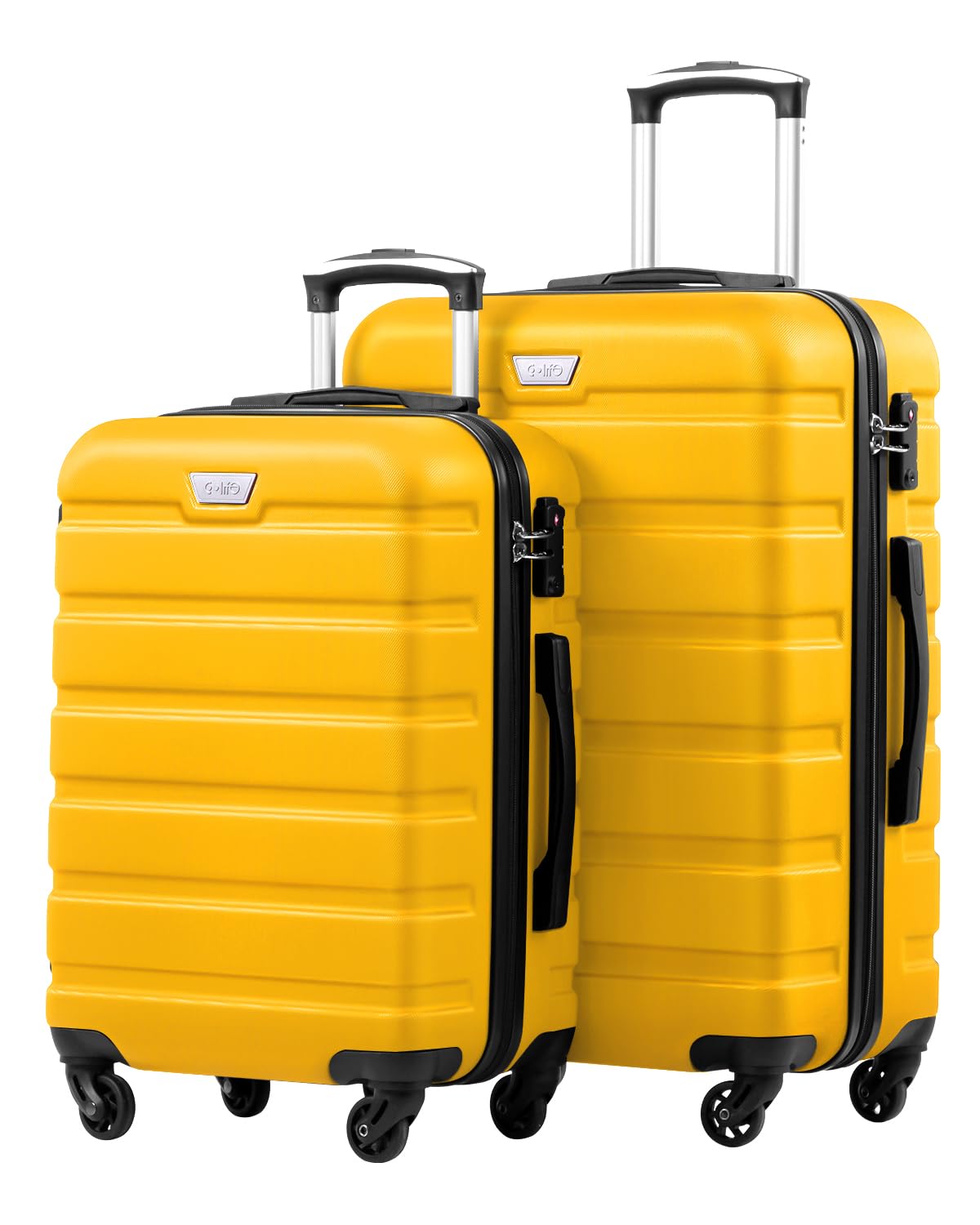 COOLIFE Hartschalen-Koffer Trolley Rollkoffer Reisekoffer ardschale Boardcase Handgepäck mit TSA-Schloss und 4 Rollen