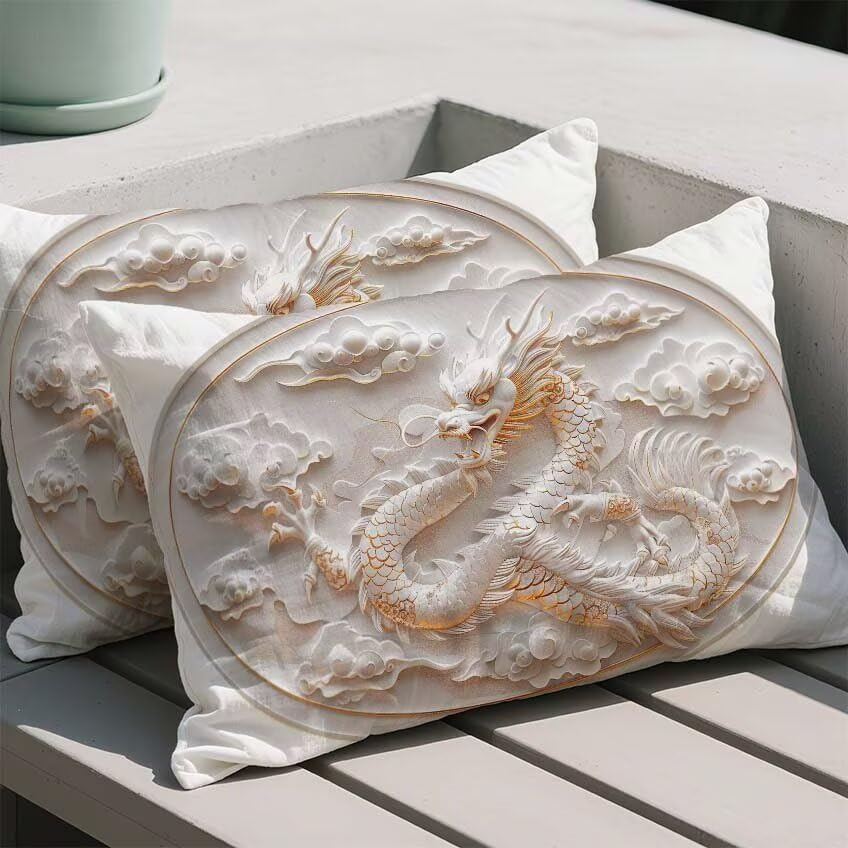Housse de coussin 70x90cm imperméable grand format crème
