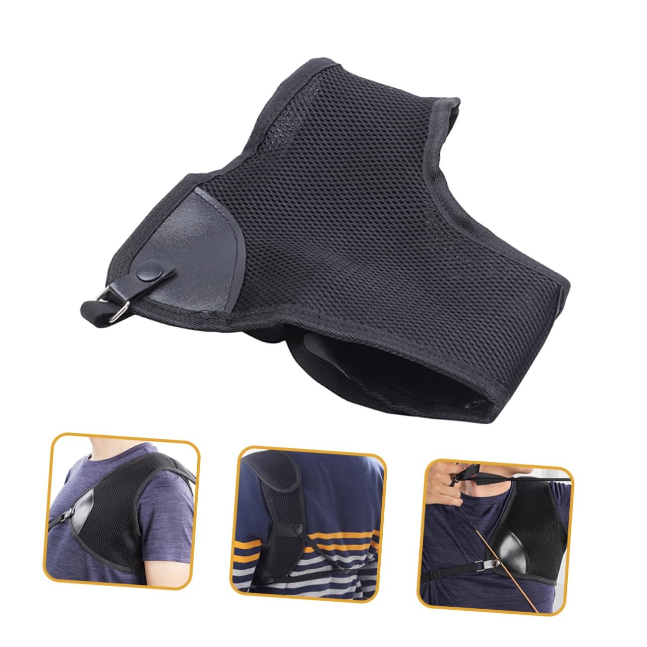 Abaodam Adjustable Chest Guard Protector for Adults Traditional Recurve Protective for Supplies and Arm Guards
