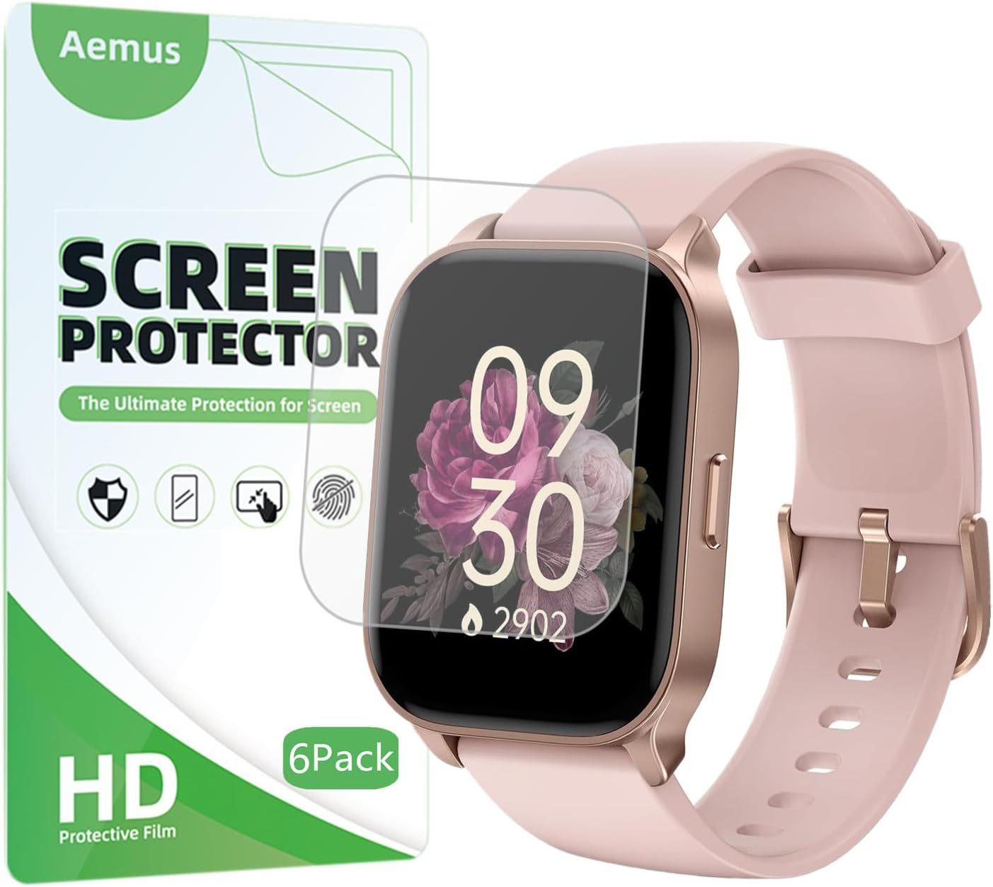 Screen Protector Compatible for TOOBUR IDW17 Smart Watch 2.01 (6 Pack) Clear TPU Soft Film, Compatible for OCTANDRA Smartwatch Protective Film