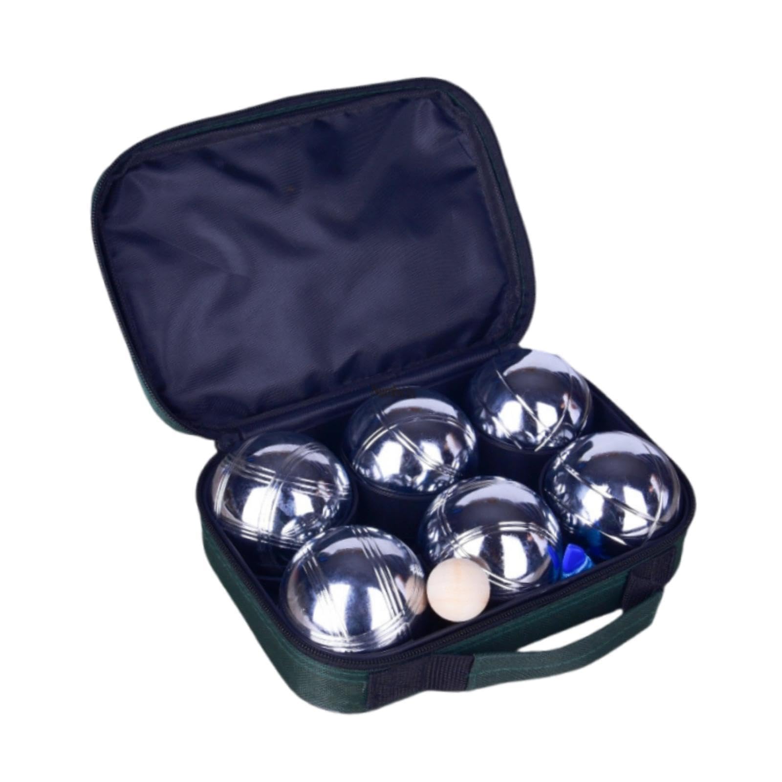 8 Piezas Bocce Bolas Juego Boules con Bolsa Portátil Bolas Metálicas Resistentes para Actividades Recreativas Adecuado para Fiestas Escuela