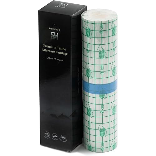 8 Inch *5.5 Yards Aftercare PU Film Second Skin Tattoo Cover Healing Protection Skin Care Bandage Fast Heal Waterproof Sterile