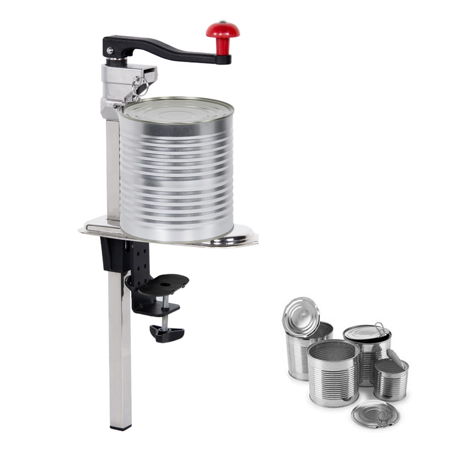 GYKOZY Heavy Duty Stainless Steel Commercial Can Opener, Table-Mounted, Smooth Edge Cutting, for Restaurant Kitchen