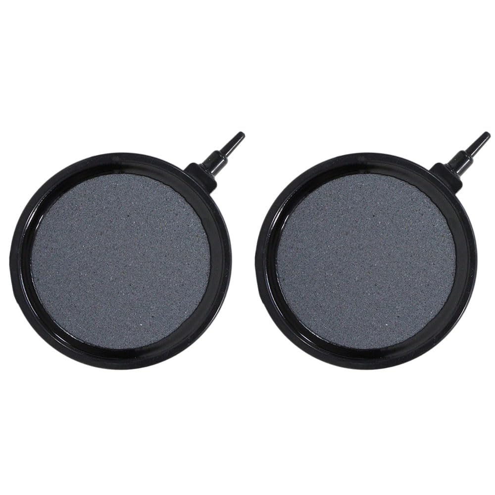 BE-TOOL 2 Pack Air Stone Bubble Ring Disc, 13cm/5.11in Adjustable Aquarium Air Stone Round Durable Airstones Fish Tank Bubbler for 4mm/8mm Hose for Aquariums Pond