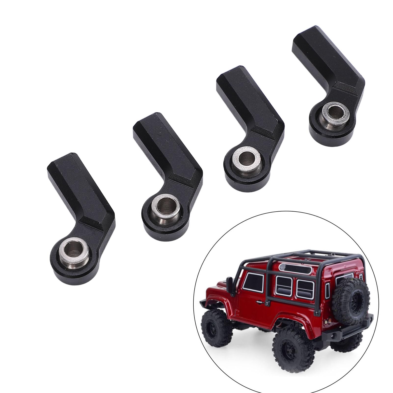 Alomejor Lot de 4 Rotules en Métal, Filetage M4 de 7,0 Mm de Diamètre en Alliage pour Voiture RC, Haute Précision et Résistance à L'abrasion, pour